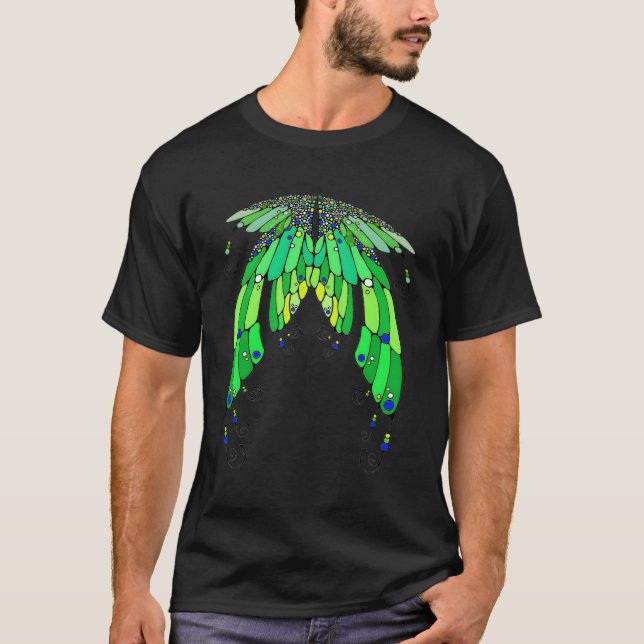Grönt Fairy Vingar T Shirt (Framsida)