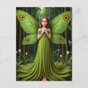 Grönt Fairy Vykort