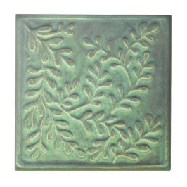 Grönt False indigo Ceramic Tile Kakelplatta