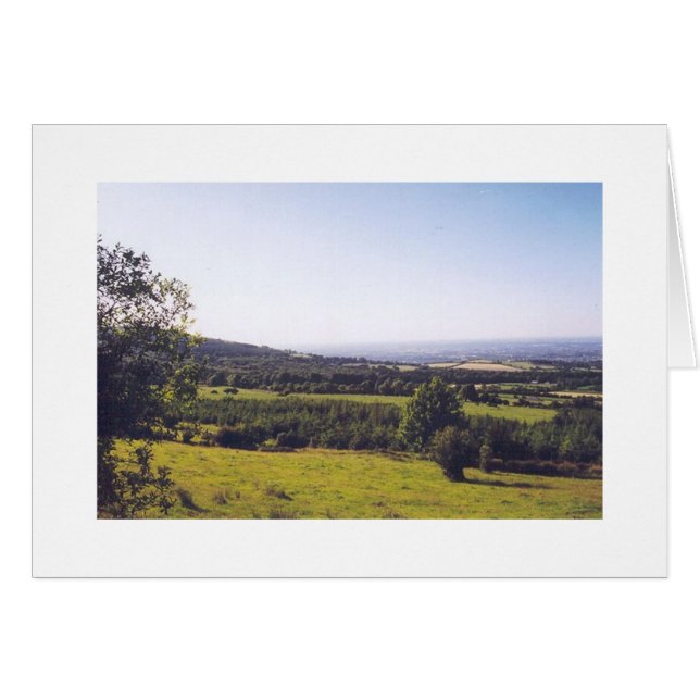 Grönt Fält Irland Hälsningskort (Framsidan Horizontal)