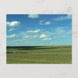 Grönt Fält och Cloudy Blå himmel, Colorado Vykort