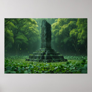 Grönt Fält vid Klöver Poster