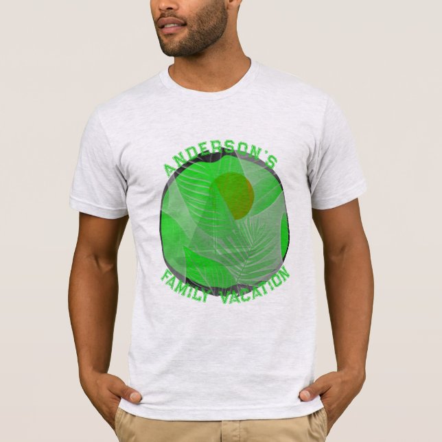 Grönt Family Vacation Graphic T-Shirt (Framsida)