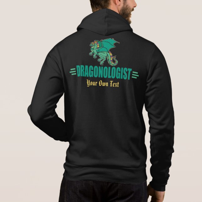Grönt Fantasy Dragon T-shirt (Baksida)