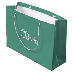Grönt Färg Baby Shower Gift Bag