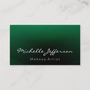 Grönt Färg Makeup Artist Script Affärskort Visitkort