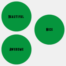 Grönt Färg med medelstor svart textcirkel