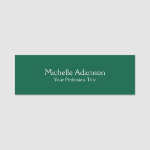 Grönt Färg Professionell, vanlig modern Namnbricka