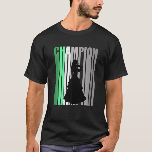Grönt Färg Violin Birthday Female Bday Orchestra T Shirt (Framsida)