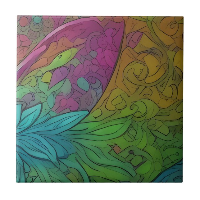 Grönt, Färgad, grov, keramiska plattor Kakelplatta (Framsidan)