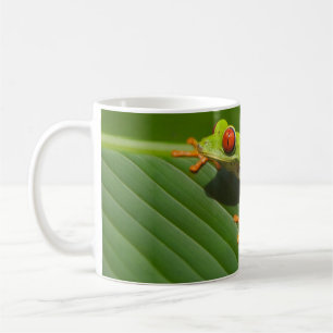 Grönt Färgfläckig ungelgroda i Träd Kaffemugg