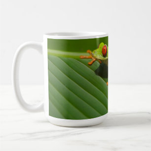 Grönt Färgfläckig ungelgroda i Träd Kaffemugg