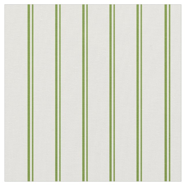 Grönt & färgton Cream Linten/Stripe Mönster Tyg (Närbild)