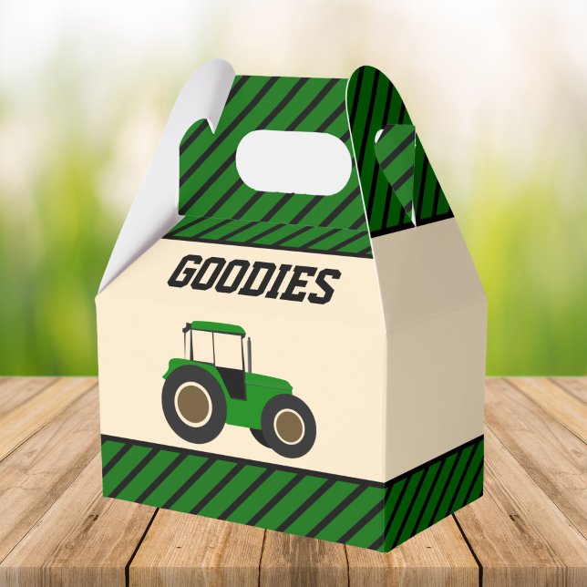 Grönt Farm Tractor Barns födelsedag Party Presentaskar (Skapare uppladdad)