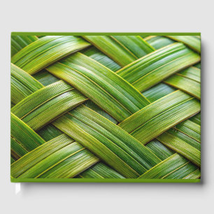 Grönt Färsk bambu Weave-personlig text Gästböcker