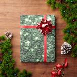 Grönt Faux Glitter Gnistra Bling Shiny Elegant Presentpapper<br><div class="desc">Elegant grönt glitter som omsluter pappert. Perfekt till jul eller vid särskilda tillfällen.</div>