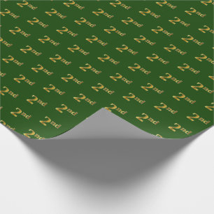 Grönt, Faux Guld 2:a (andra) händelsetappning Papp Presentpapper