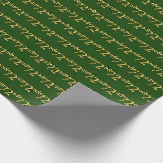 Grönt, Faux Guld 72:a (72:e) händelsen Presentpapper (Hörn)