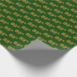 Grönt, Faux Guld 80:e (åttonde) händelsen Presentpapper