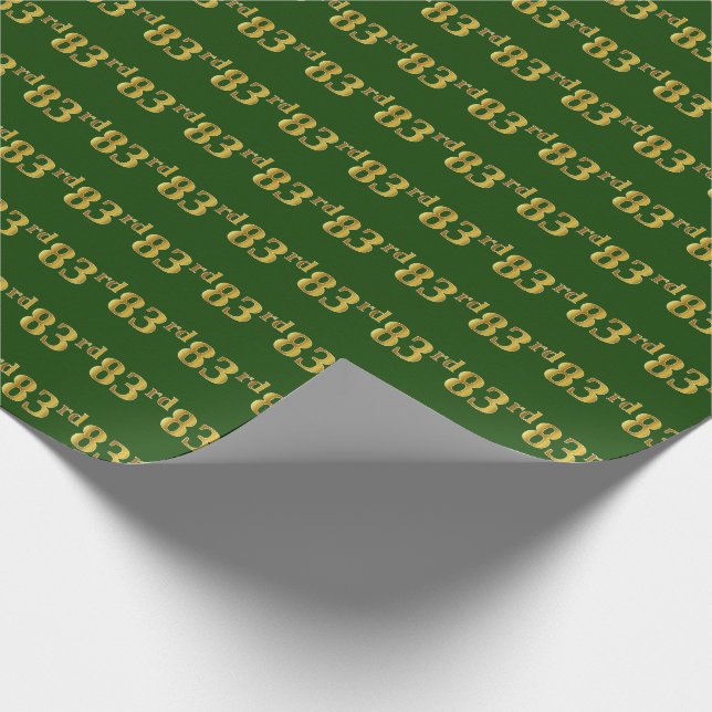 Grönt, Faux Guld 83:e (83:e) händelsen Presentpapper (Hörn)