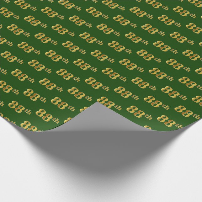 Grönt, Faux Guld 88:e (88:e) händelsen Presentpapper (Hörn)