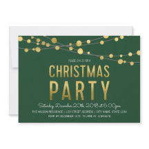 Grönt Faux Guld Strings från Ljus jul Party