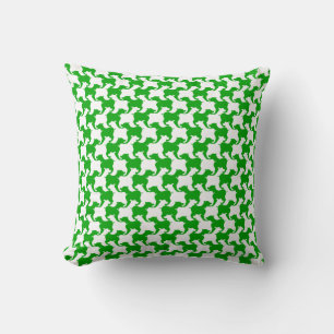 Grönt Faux Houndstooth Välj färg Pillow Kudde