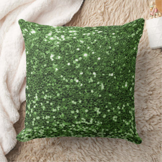 Grönt Faux Sequin Glitter Dekorativ kudde