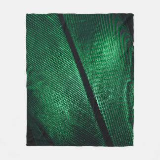 Grönt Feather, vackra Mönster Struktur. Fleecefilt