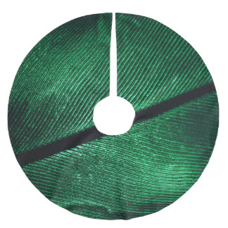 Grönt Feather, vackra Mönster Struktur. Julgransmatta Borstad Polyester