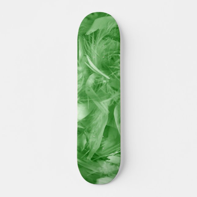 Grönt Feathers Mini Skateboard Bräda 18,5 Cm (Framsida)