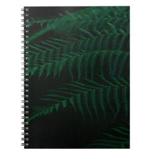 GRÖNT FERN-ANLÄGGNING I NÄRA FOTOGRAFI ANTECKNINGSBOK