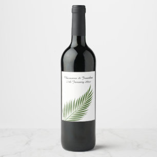 GRÖNT FERN ANPASSADE VIN ETIKETT