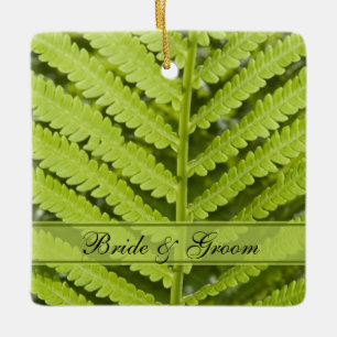Grönt Fern Bröllop Julgransprydnad Keramik
