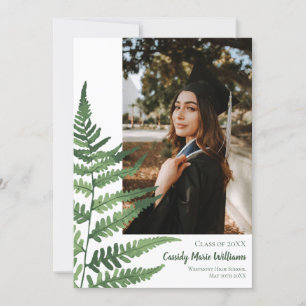 Grönt Fern Elegant Plants Studenten avisering Inbjudningar