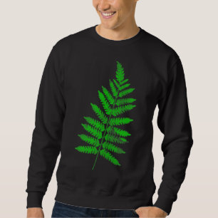 Grönt Fern löv I kärlek naturträdgård  b Lång Ärmad Tröja