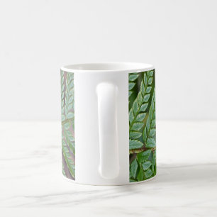 Grönt fern löv mönster kaffemugg