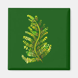 Grönt fern löv växtart magnet