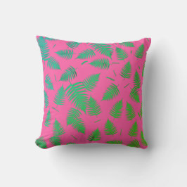 Grönt Fern Plant Löv Mönster Cushion Dekorativ kud Kudde