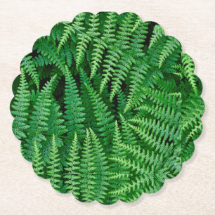 Grönt Fern Underlägg Papper
