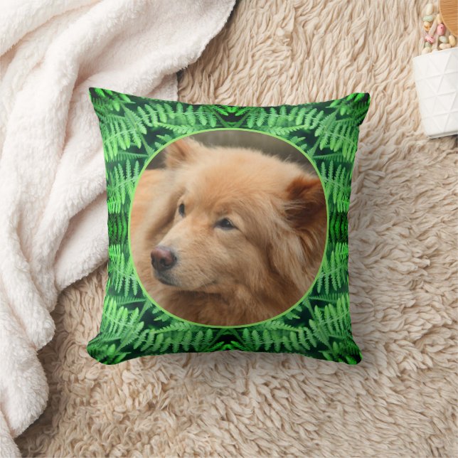 Grönt Ferns Ram Skapar ditt eget sällskapsfoto Kudde (Filt)