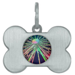 Grönt Ferris-hjul ID-bricka Husdjur