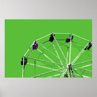 Grönt Ferris Wheel Poster