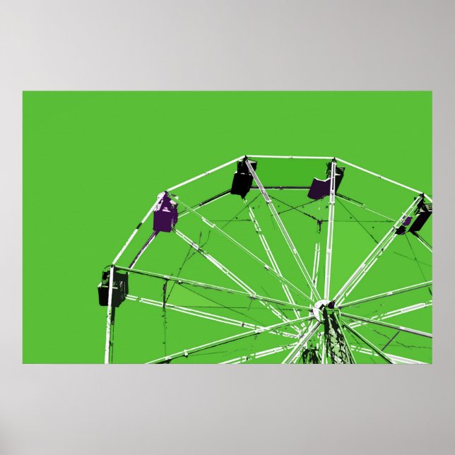 Grönt Ferris Wheel Poster (Framsidan)