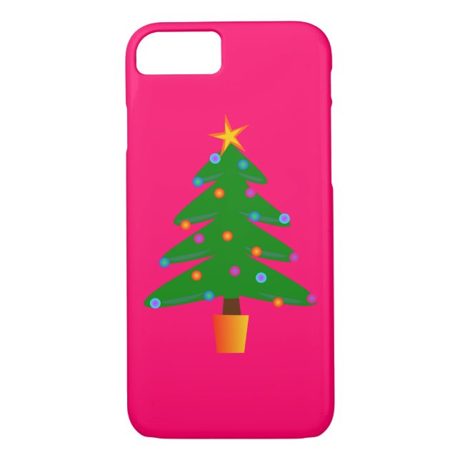 Grönt Festive Julgran Case-Mate iPhone Skal (Baksida)