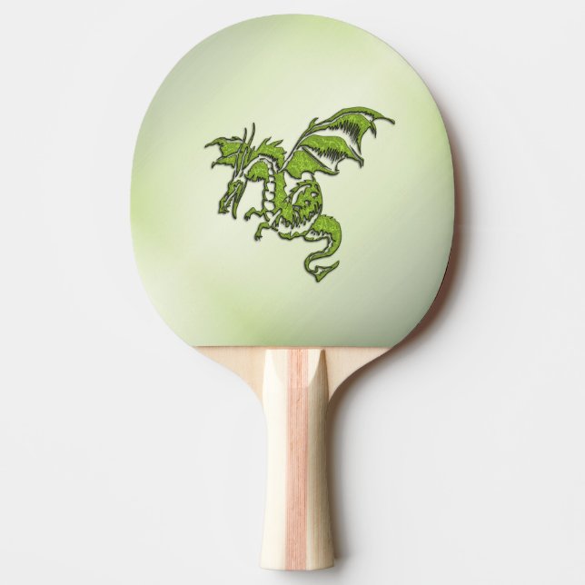 Grönt Fighting Dragon Pingisracket (Framsidan)