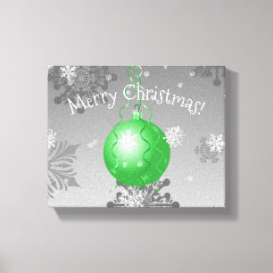 Grönt Finare jul Ornament Kanvastryck
