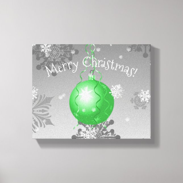 Grönt Finare jul Ornament Kanvastryck (Framsida)