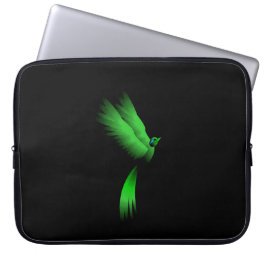 Grönt Fire Bird Laptop Fodral