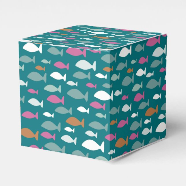 Grönt Fish Shoal Presentaskar (Framsidan Sidan)